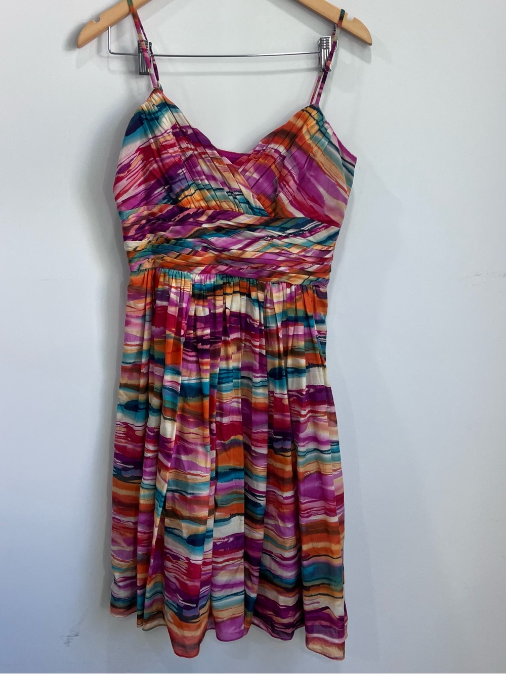 Anne Klein Multicolor Striped Spaghetti Strap Sundress